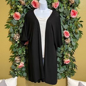 SHEIN Long Black Kimono